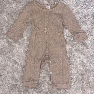 Nude sweater jumpsuit